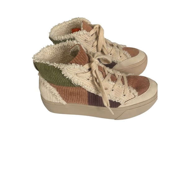 Rocket Dog Shoes - Rocket Dog Flair Irmo Comfort High Top Sneakers Womesn Size 6M Mauve Combo Cord